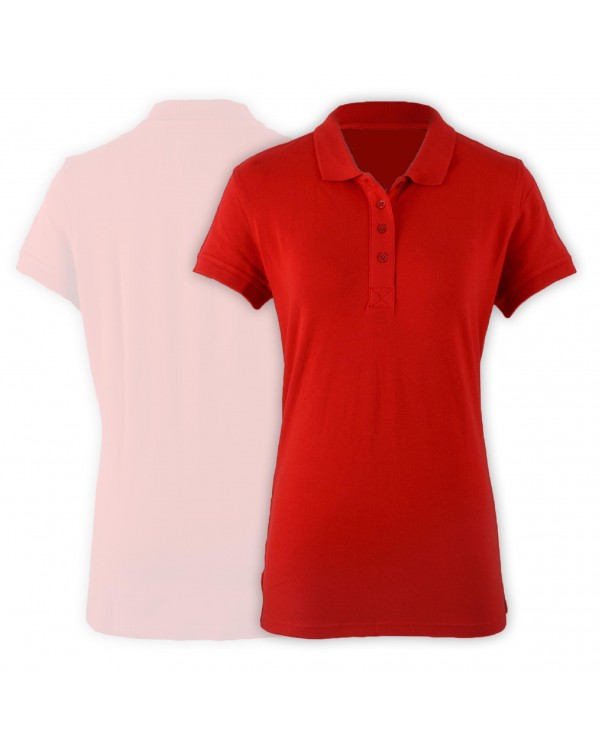 Red Women Polo Shirt