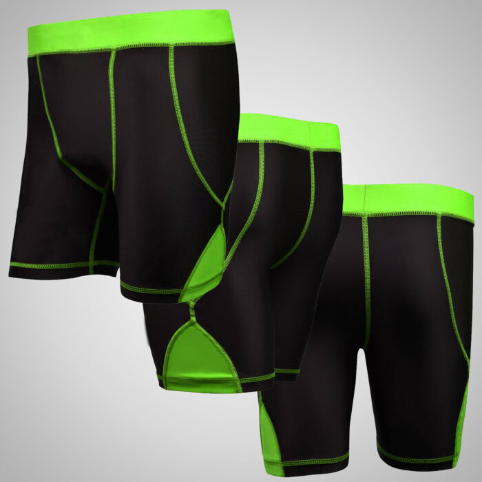 Green & Black Boxing Compression Short - Image 4