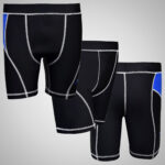 Black & Blue Boxing Compression Short - Image 4