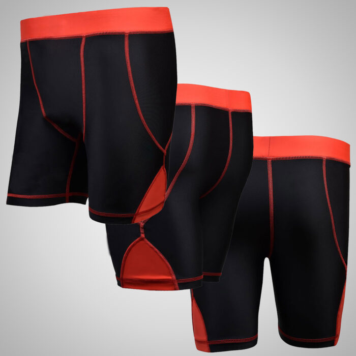 Red & Black Boxing Compression Short - Image 4