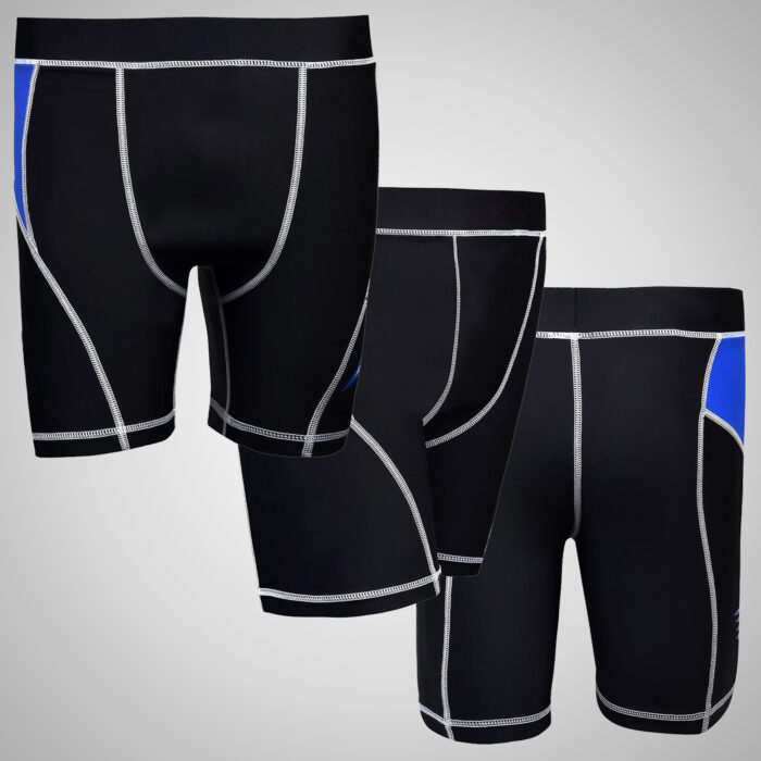 Black & Blue Boxing Compression Short - Image 4