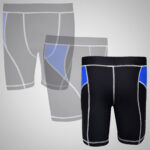 Black & Blue Boxing Compression Short - Image 3
