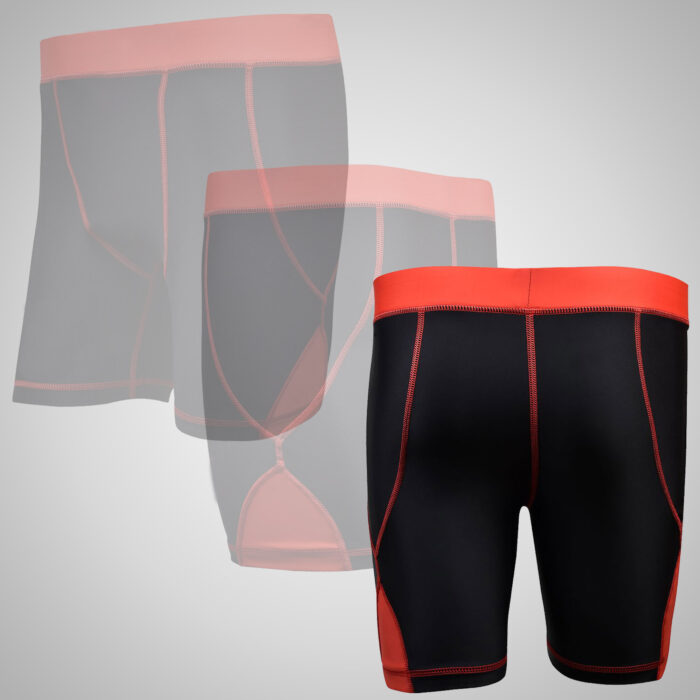 Red & Black Boxing Compression Short - Image 2