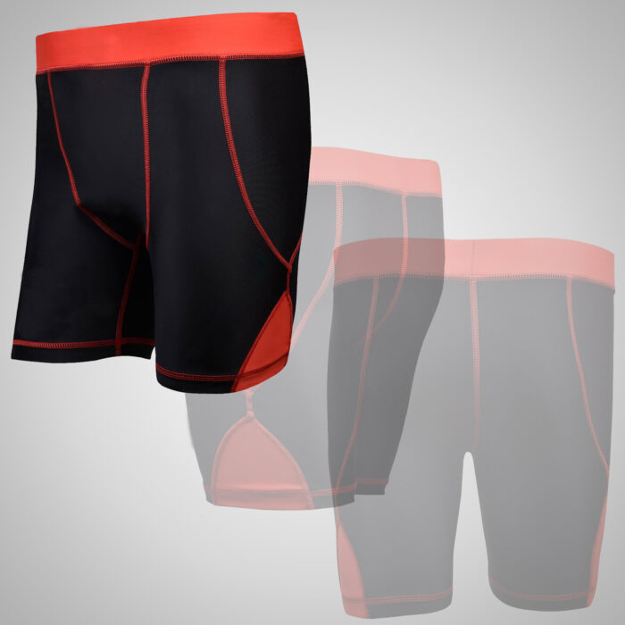 Red & Black Boxing Compression Short - Image 1