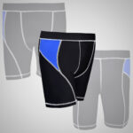 Black & Blue Boxing Compression Short