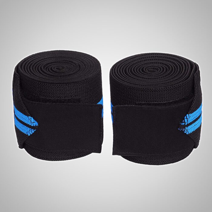 Blue Weightlifting Knee Wraps - Image 3