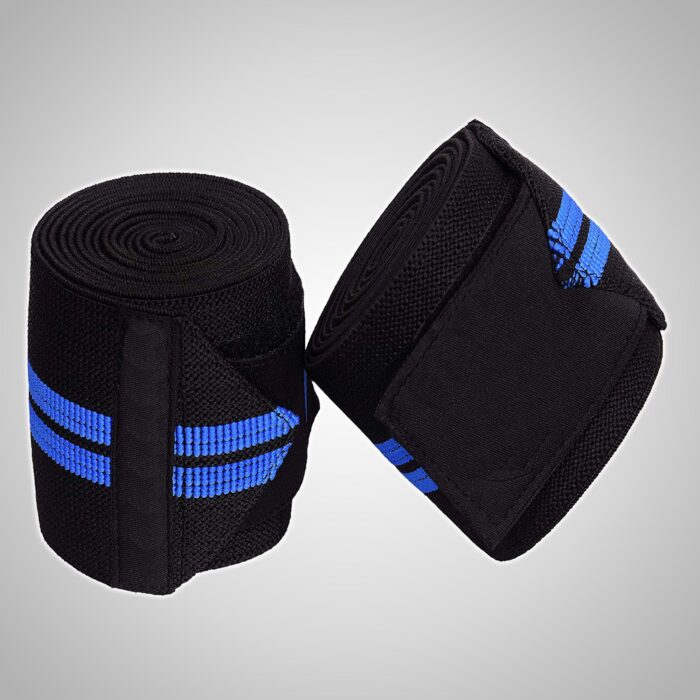 Blue Weightlifting Knee Wraps - Image 2
