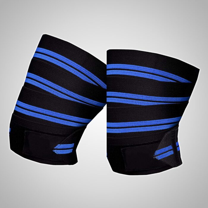 Blue Weightlifting Knee Wraps - Image 1