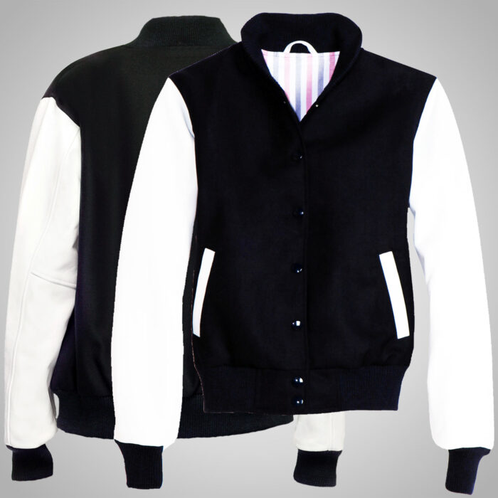 Black & White Varsity Jacket - Image 3