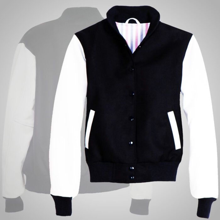 Black & White Varsity Jacket - Image 1