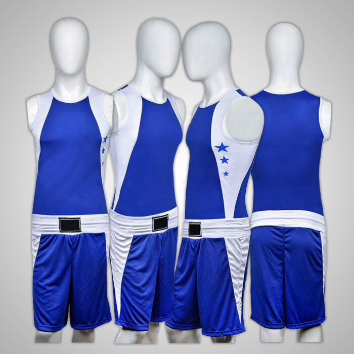 Blue & White Boxing Uniform - Image 5