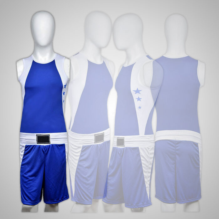 Blue & White Boxing Uniform - Image 1