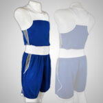 White & Blue Boxing Uniform