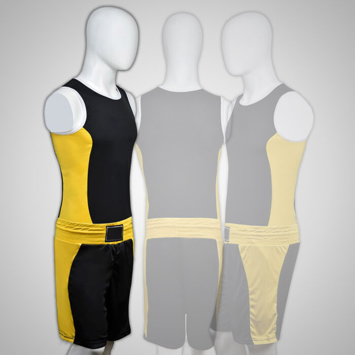 Black & Yellow Boxing Uniform - Image 2