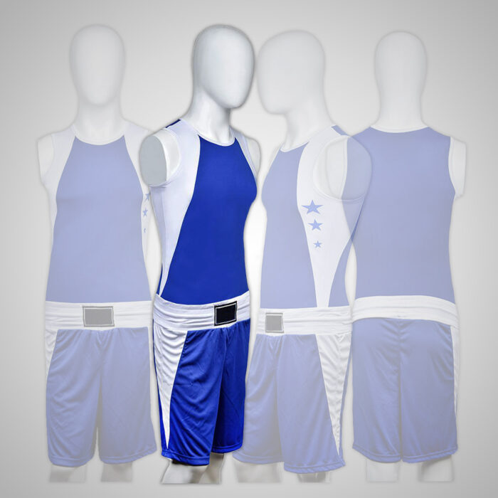 Blue & White Boxing Uniform - Image 3