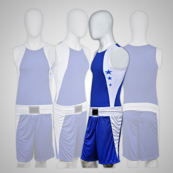 Blue & White Boxing Uniform - Image 4