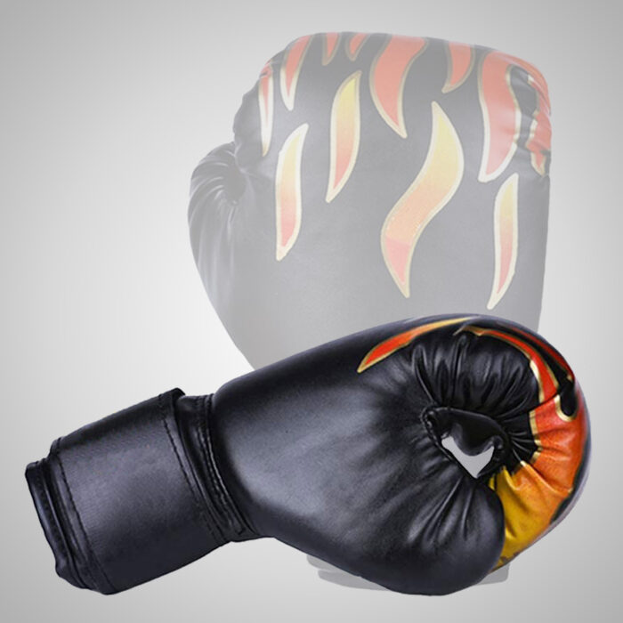 Black Fire Boxing Gloves - Image 2