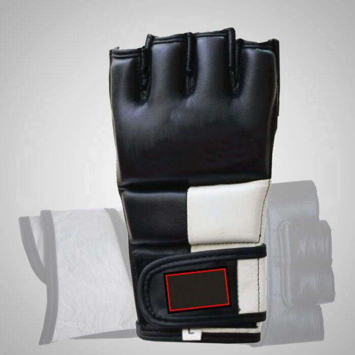 Black & White Weightlifting Gloves - Image 2