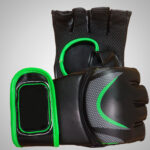 Black & Green Weightlifting Gloves - Image 3