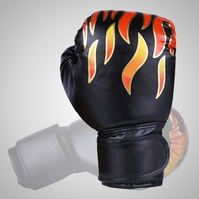 Black Fire Boxing Gloves - Image 1