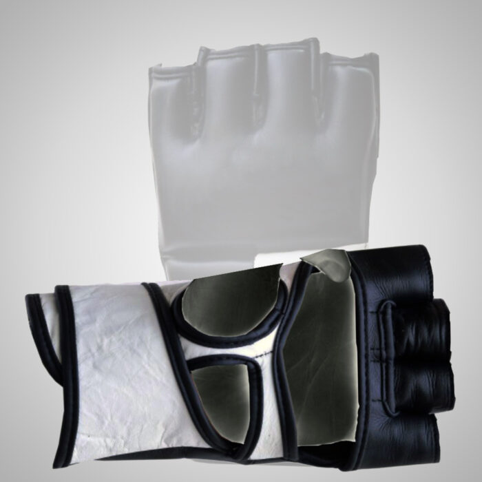 Black & White Weightlifting Gloves - Image 1
