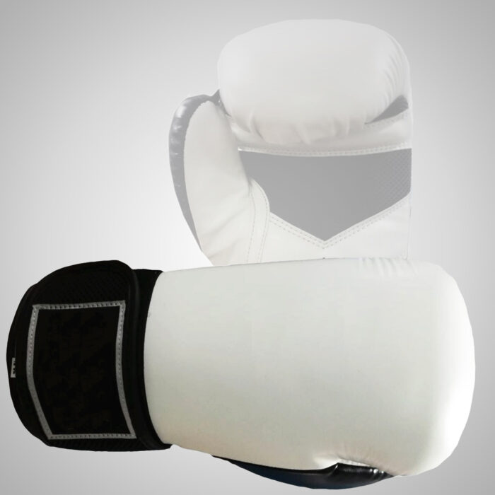 White & Black Boxing Gloves - Image 1