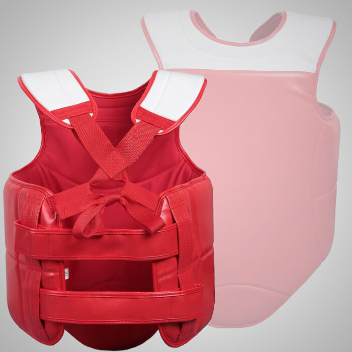 Red & White Boxing Chest Guard - Image 2