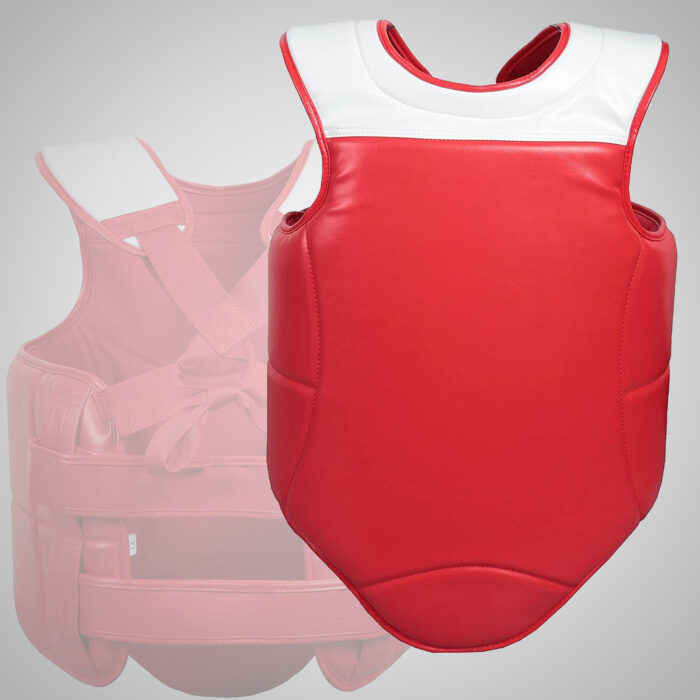 Red & White Boxing Chest Guard - Image 1