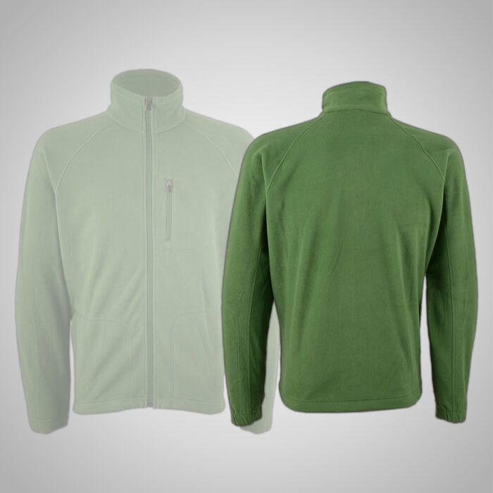 Dark Green Fleece Jacket - Image 2