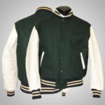 Green & White Varsity Jacket - Image 3