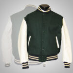 Green & White Varsity Jacket
