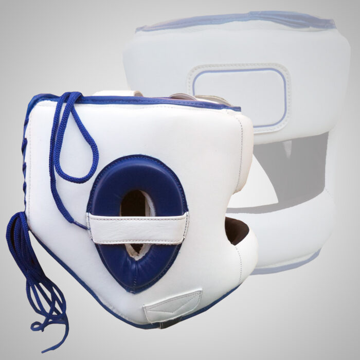 White & Blue Head Guard - Image 2