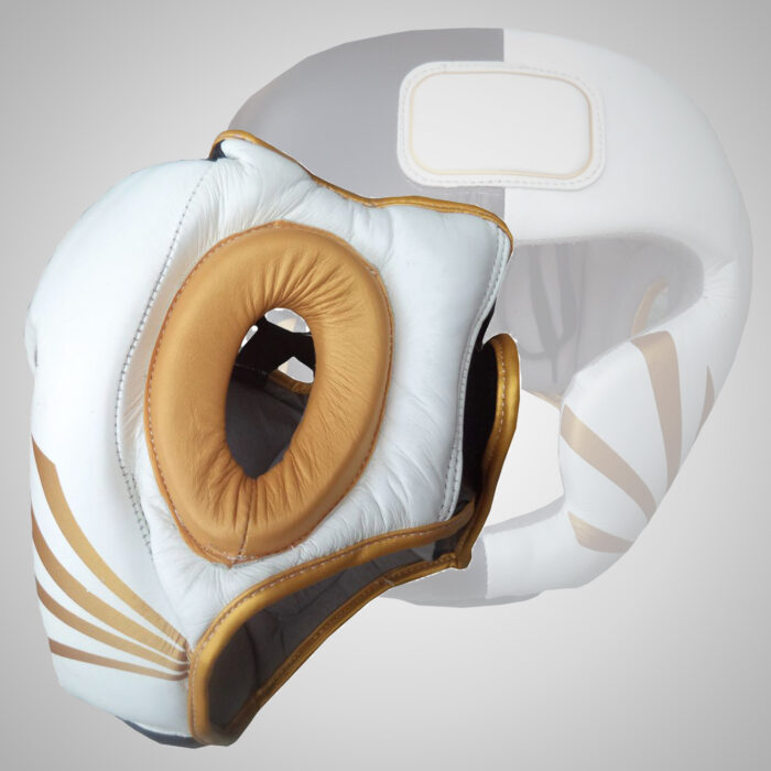 White & Golden Head Guard - Image 2