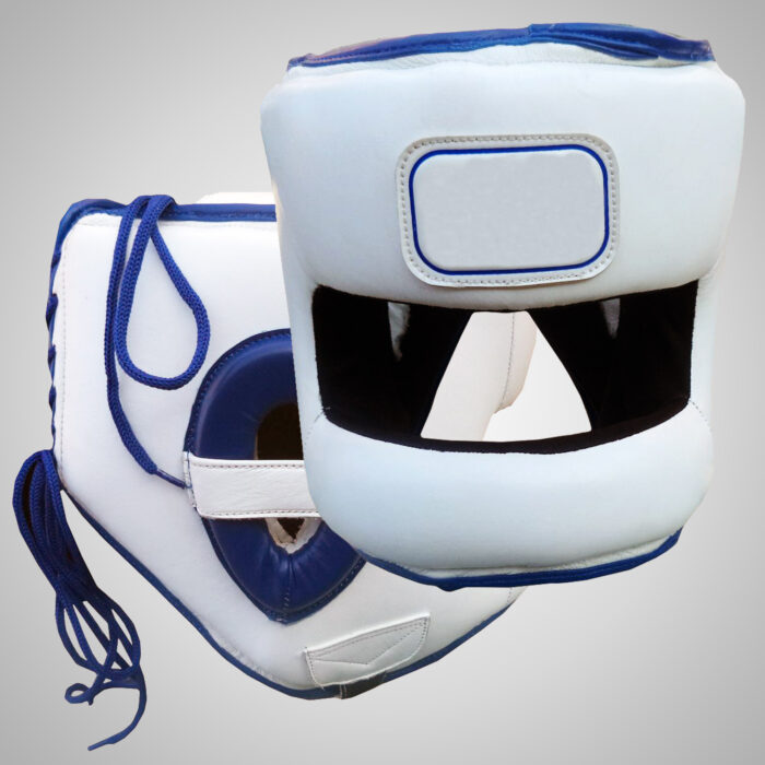 White & Blue Head Guard - Image 3