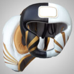 White & Golden Head Guard - Image 3