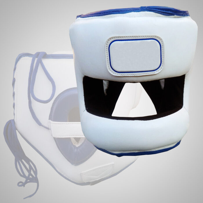 White & Blue Head Guard - Image 1