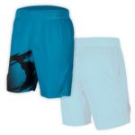 Blue Printed Short