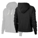 Black Hoodie Front Zipper - Image 2