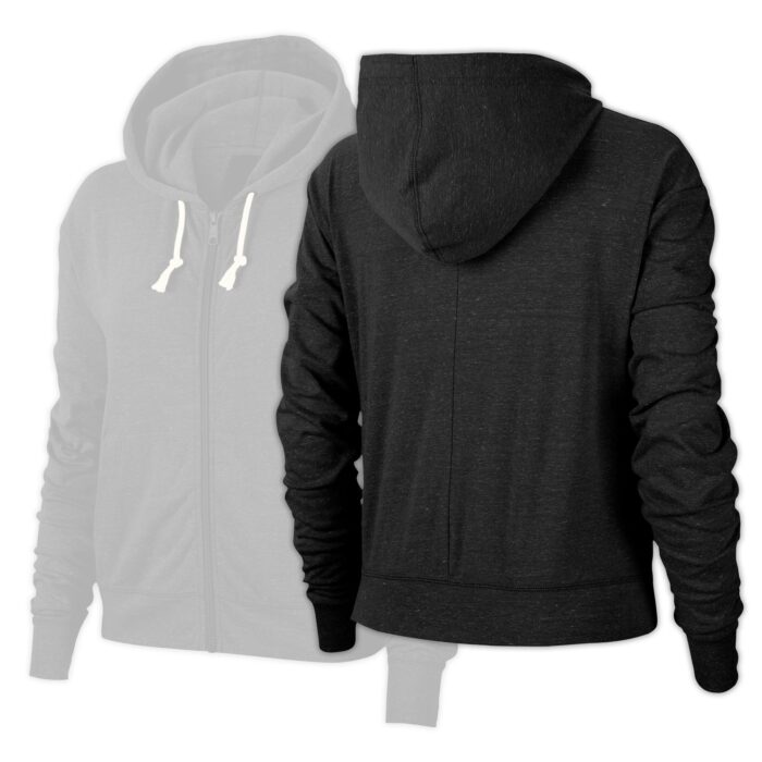 Black Hoodie Front Zipper - Image 2
