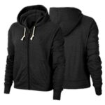 Black Hoodie Front Zipper - Image 3
