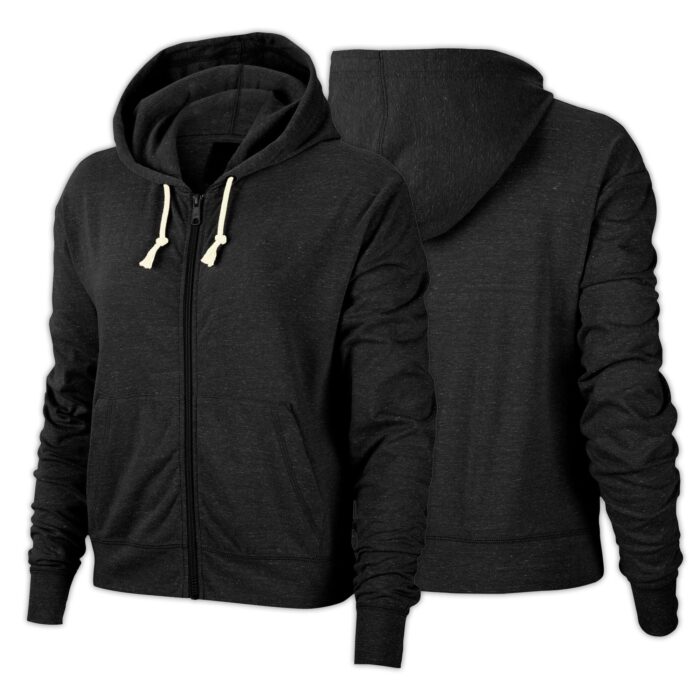 Black Hoodie Front Zipper - Image 3
