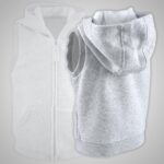 White Yaddi Sleeveless Hoodie - Image 2