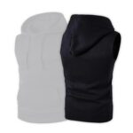 Black Yaddi Sleeveless Hoodie - Image 2