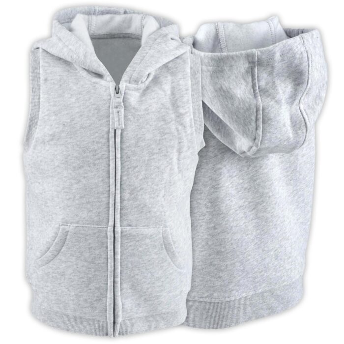 White Yaddi Sleeveless Hoodie - Image 3
