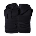 Black Yaddi Sleeveless Hoodie - Image 3