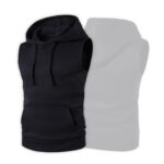 Black Yaddi Sleeveless Hoodie