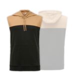 Black & Brown Yaddi Sleeveless Hoodie