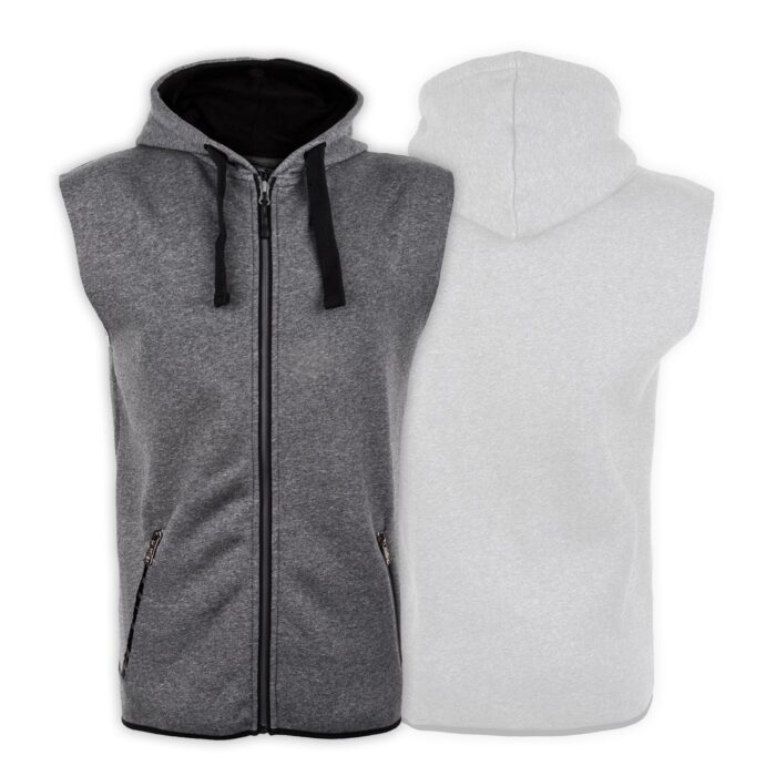 Gray Yaddi Sleeveless Hoodie - Image 1