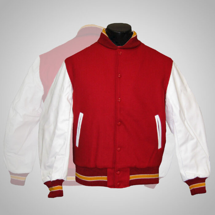 Red & White Varsity Jacket - Image 1