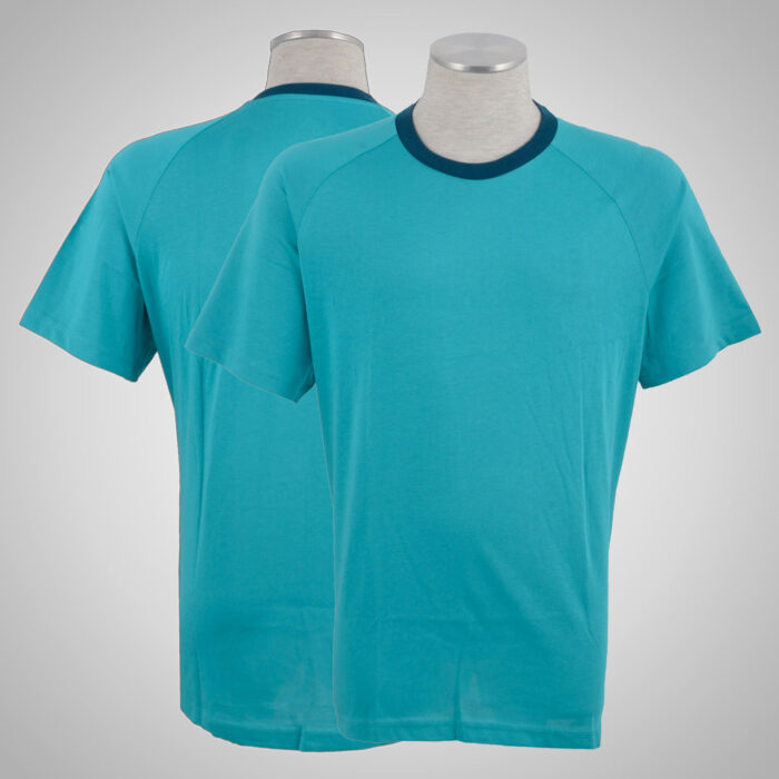 Sea Blue Cotton T-Shirt - Image 3